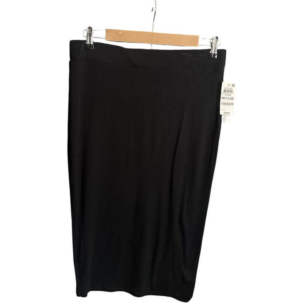 Bar III Bodycon Knee Length Skirt NWT Black Size LP